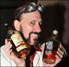 Master Mixologist Cocktail Challenge contestant Ken MacArthur shows off the sponsor rums