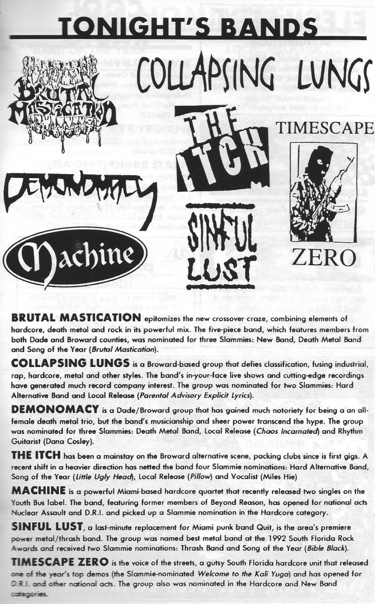 1993 South Florida Slammie Awards