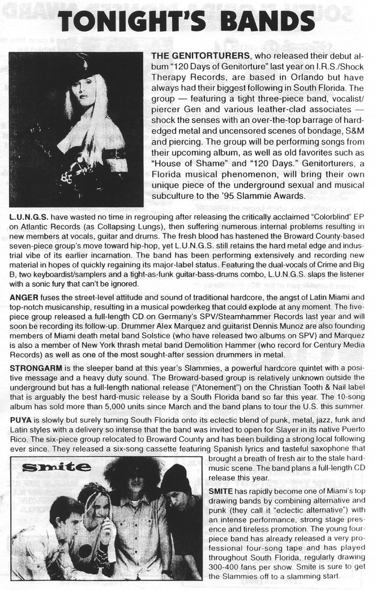 1995 South Florida Slammie Awards